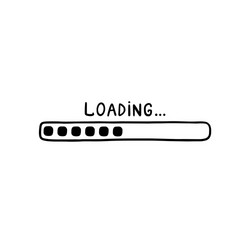 loading status and progress bar vector image