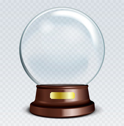 White Snow Globe with Glass Sphere vector image