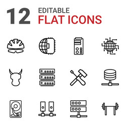 12 hard icons vector