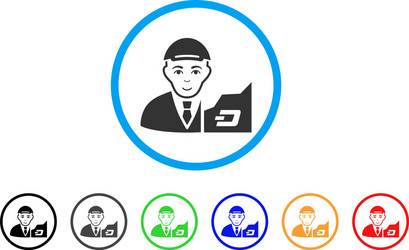 dash trader rounded icon vector image