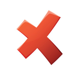 game ui asset gaming user interface x mark icon vector image