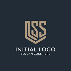 Logo Monogram with Emblem Shield Shape Design Ss Vector Images (97)