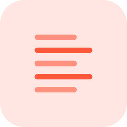 Left line alignment-page setup text paragraph vector