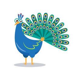 peacock cartoon character vector