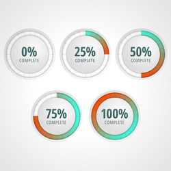 Progress bars for website and applications vector