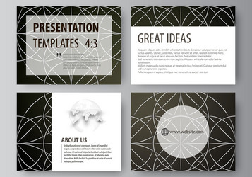 set of business templates for presentation slides vector