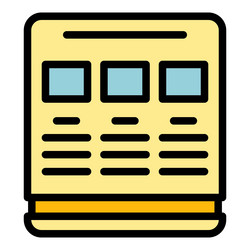 software interface icon color outline vector image