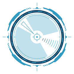 aim focus round element in cyber tech style vector image