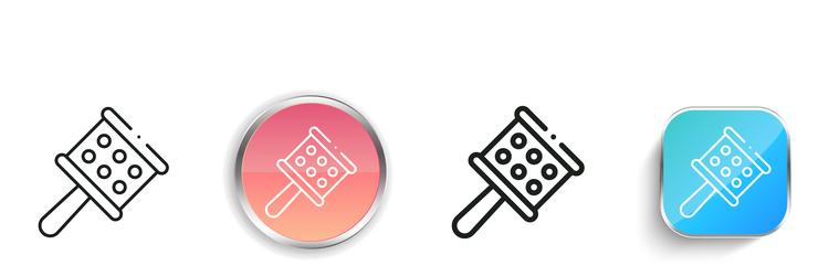 cabasa icon thin linear regular and button style vector image