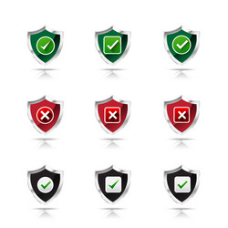 collection check mark and wrong vector image