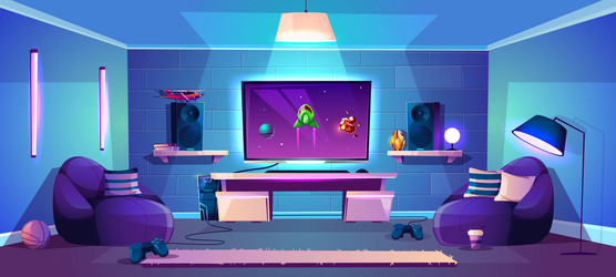 Modern Esports Gaming Room Vector Image