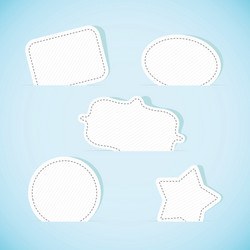 set of paper banners vector