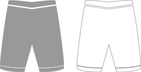 Mens black denim shorts Royalty Free Vector Image
