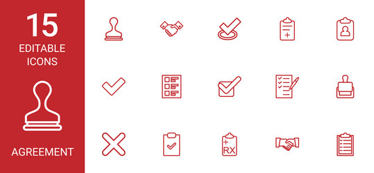 Agreement icons vector