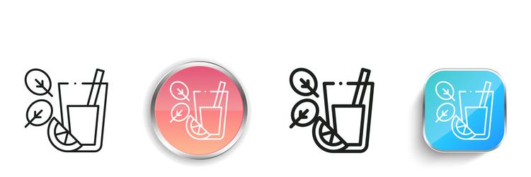 detox icon thin linear regular and button style vector image
