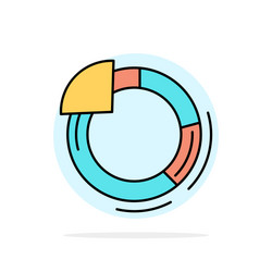 Graph circle pie chart abstract background vector