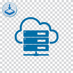 hosting server icon for web and mobile vector image