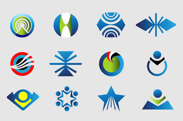 Abstract company logo collection vector