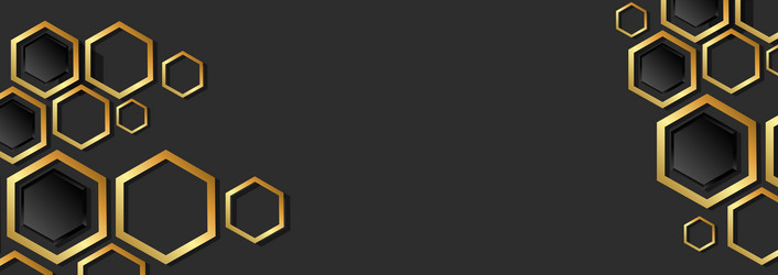 Golden Hexagon Pattern Background vector