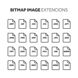 lineoutline flat style icon set source code vector image