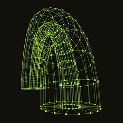 abstract connection points and lines graphic vector image