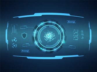 abstract futuristic hud display interface sci fi vector image