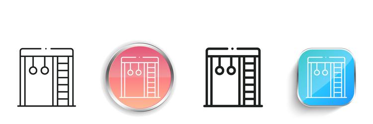 ladder icon thin linear regular and button style vector image
