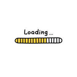loading status and progress bar vector image