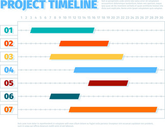 project schedule agenda dates ui interface vector image