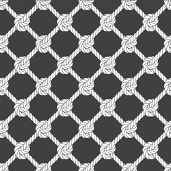seamless diagonal rope mesh - grid pattern vector image