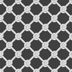 Seamless diagonal rope mesh - grid pattern vector