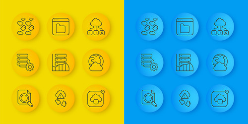 Set line search concept with folder server vector