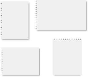 Set of spiral notebook templates vector