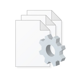 File computer document with gear icon settings vector