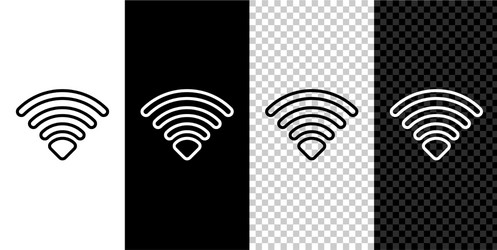 Set line wi-fi wireless internet network symbol vector