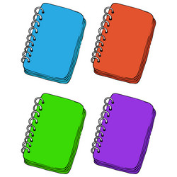 Set notepad sketchbook icon a notebook vector