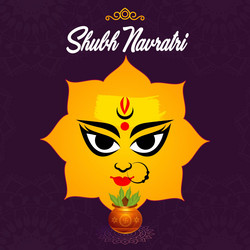 shubh navratri banner design Vector Image