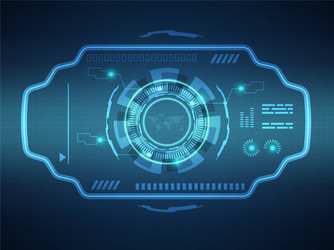 abstract futuristic hud display interface sci fi vector image