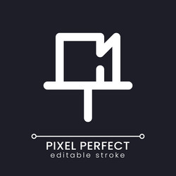 attached message pixel perfect white linear ui vector image