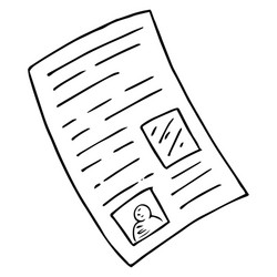 document form sheet paper with text icon vector image