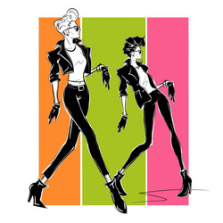Fashion Women Sketch vector