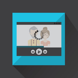 media player interface design vector