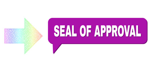 spectral net gradient arrow right icon and seal vector image