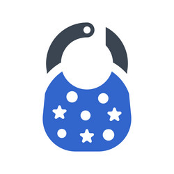 baby bib icon vector