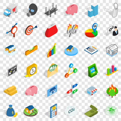 Calling icons set isometric style vector