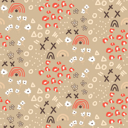 abstract seamless pattern with different shapes vector image