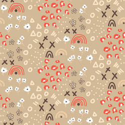 abstract seamless pattern with different shapes vector