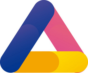 abstract triangle shape gradient style icon vector image