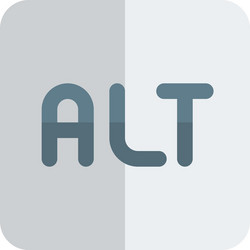alternate key for computer keyboard multi function vector image