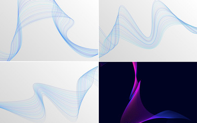 collection of geometric minimal lines pattern set vector image